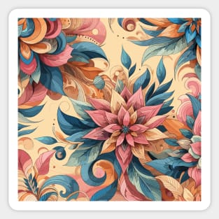 Abstract Pink Flower Sticker